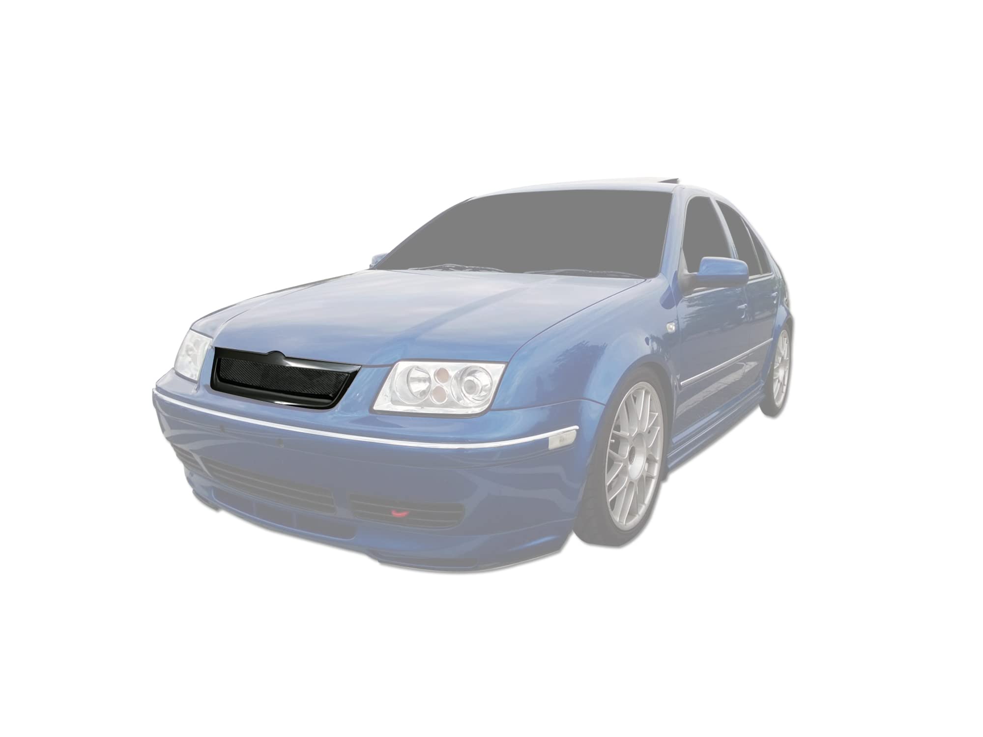 Mesh Front Hood Grille Armordillo USA 7165380 - Matte Black Fits 1999-2004 Volkswagen Jetta