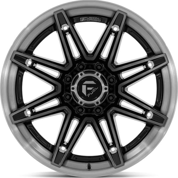 FC401 BRAWL FUEL OFF-ROAD 20X10 6X135 4.79-18mm GLOSS BLACK WITH BRUSHED GRAY TINT FACE & LIP - FC401BT20106318N