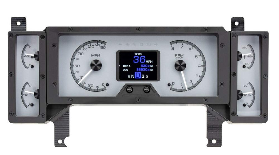 Dakota Digital HDX-84B-REG-S Analog Gauge Instrument System Compatible with 1984-87 Buick Regal and Grand National Silver Alloy