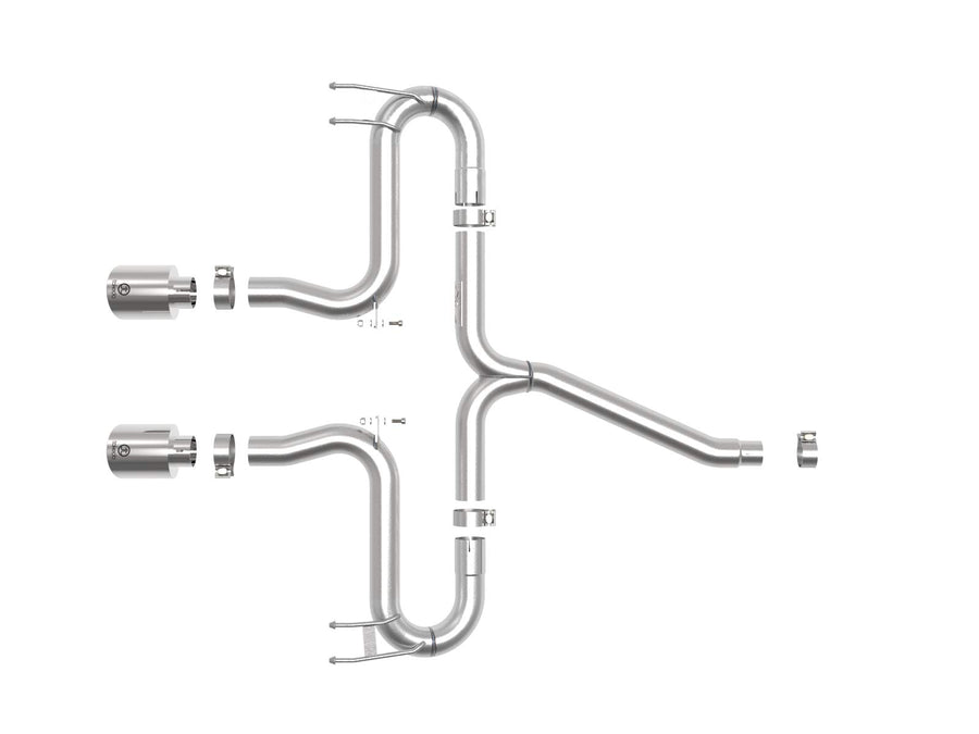 Takeda aFe Power 2-1/2 IN 304 Stainless Steel Axle-Back Exhaust System w/Polished Tips