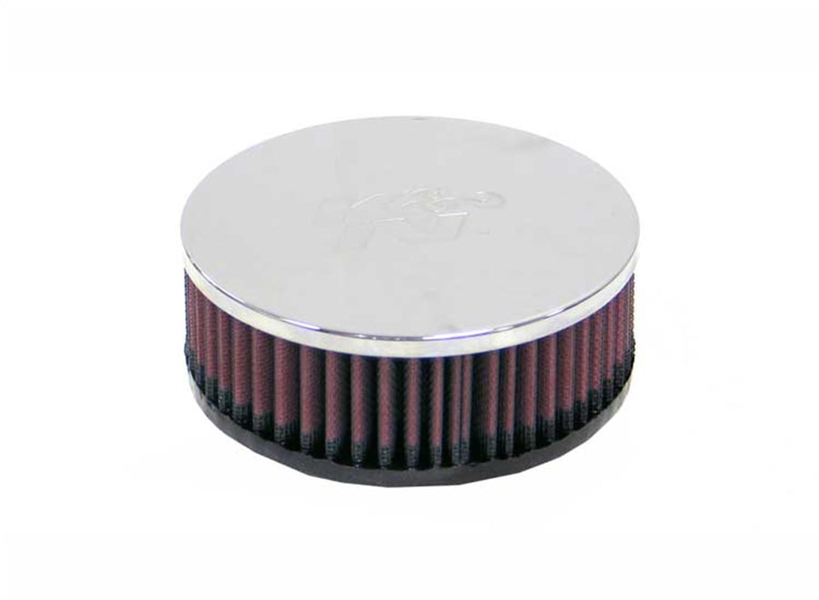 High-Flow K&N Original Lifetime Universal Clamp-On Air Filter: High Performance, Premium, Washable: Flange Diameter: 2 In, Filter Height: 2 In, Flange Length: 0.625 In, Shape: Round, RC-2440