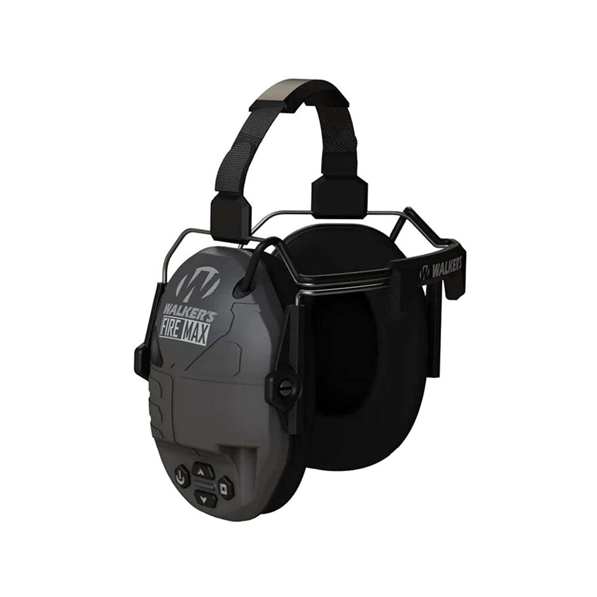 Walker's Lightweight Rechargeable Shooting Hunting Range Electronic Slim Low Profile Hearing Protection FireMax Behind The Neck Earmuffs
