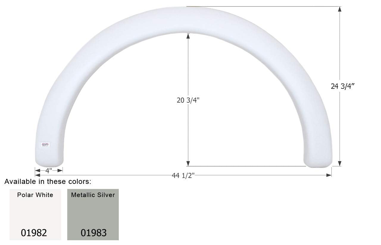 Fender Skirt ICON, Single, Coachmen, FS1982, Polar White