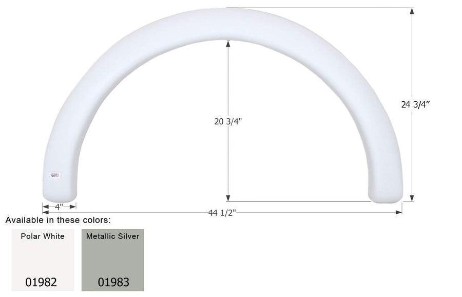 Fender Skirt ICON, Single, Coachmen, FS1982, Polar White