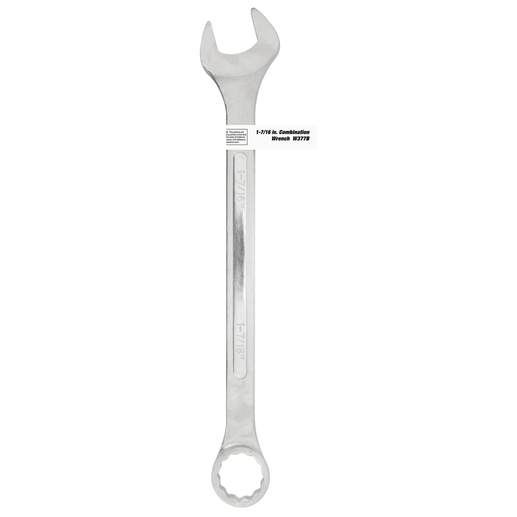 W377B Performance Tool 12-Point Combo Wrench with Satin Chrome Finish 1-7/16-Inch Jumbo Wrench