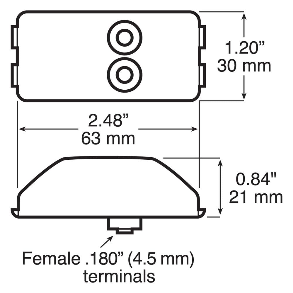 Amber Sealed Clearance Marker Light Kit