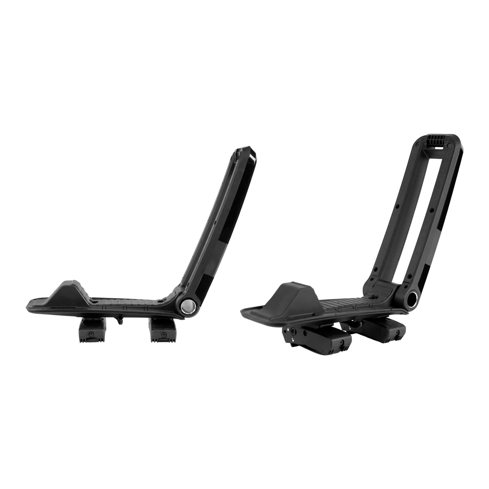 Folding J-Style KUAT Class 4 V2 Kayak Hauling Rack | Durable Rubber-Protected Universal Car SUV Rooftop Crossbar Mounted Boat Transportation System - Black