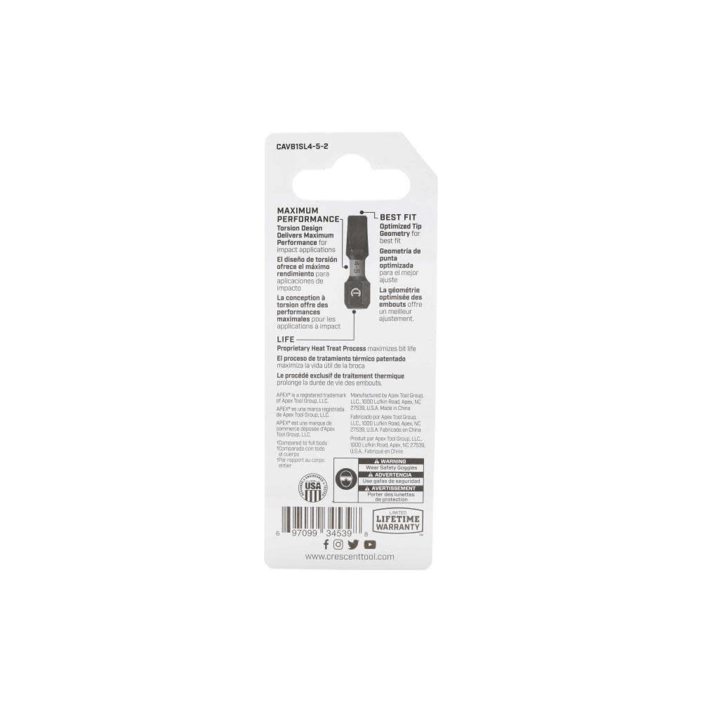 Bit,Vortex,1" Sl4-6,2Pk APEX (CAVB1SL4-5-2)