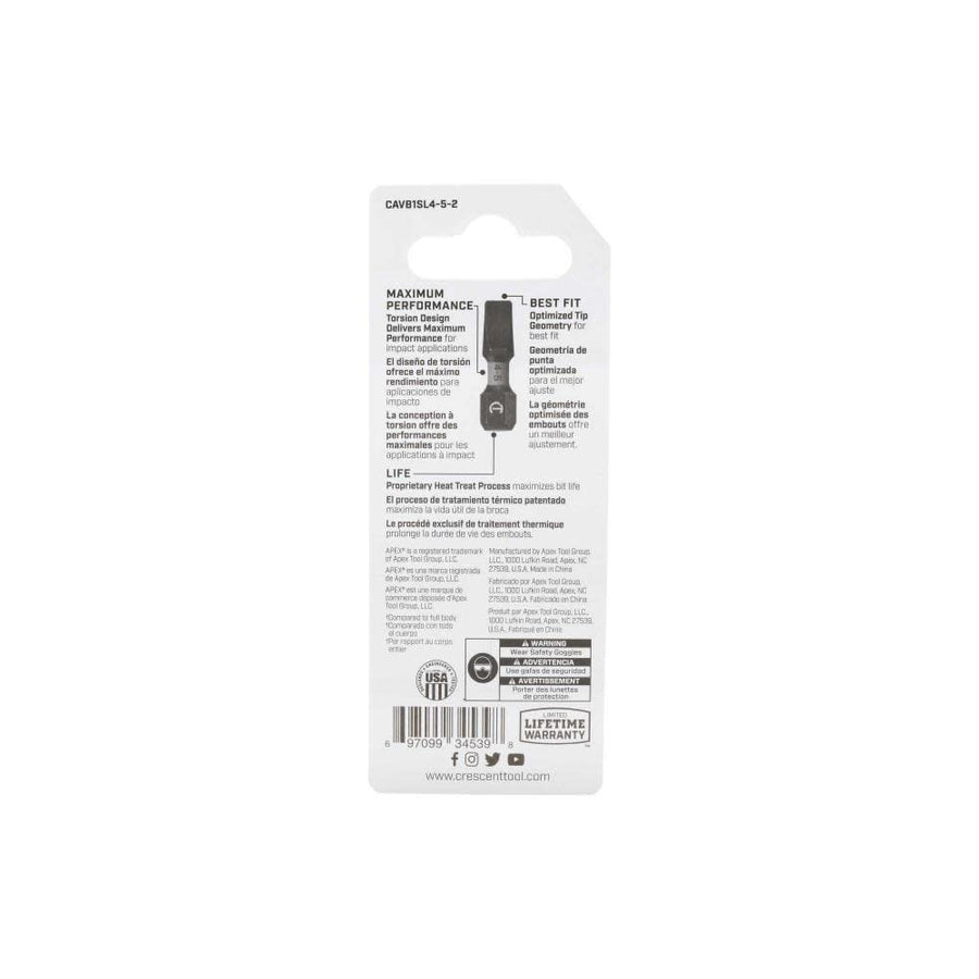 Bit,Vortex,1" Sl4-6,2Pk APEX (CAVB1SL4-5-2)