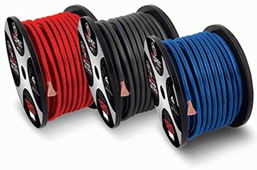 1-0 Awg T-SPEC 50Ft Red Ofc Power Wire - V8Gt Series,Power Wire V8GT Series (V8GT10RD-50)