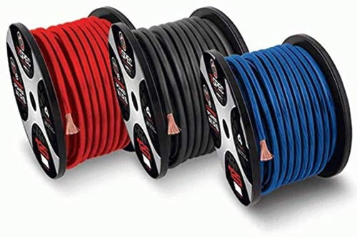 1-0 Awg T-SPEC 50Ft Red Ofc Power Wire - V8Gt Series,Power Wire V8GT Series (V8GT10RD-50)