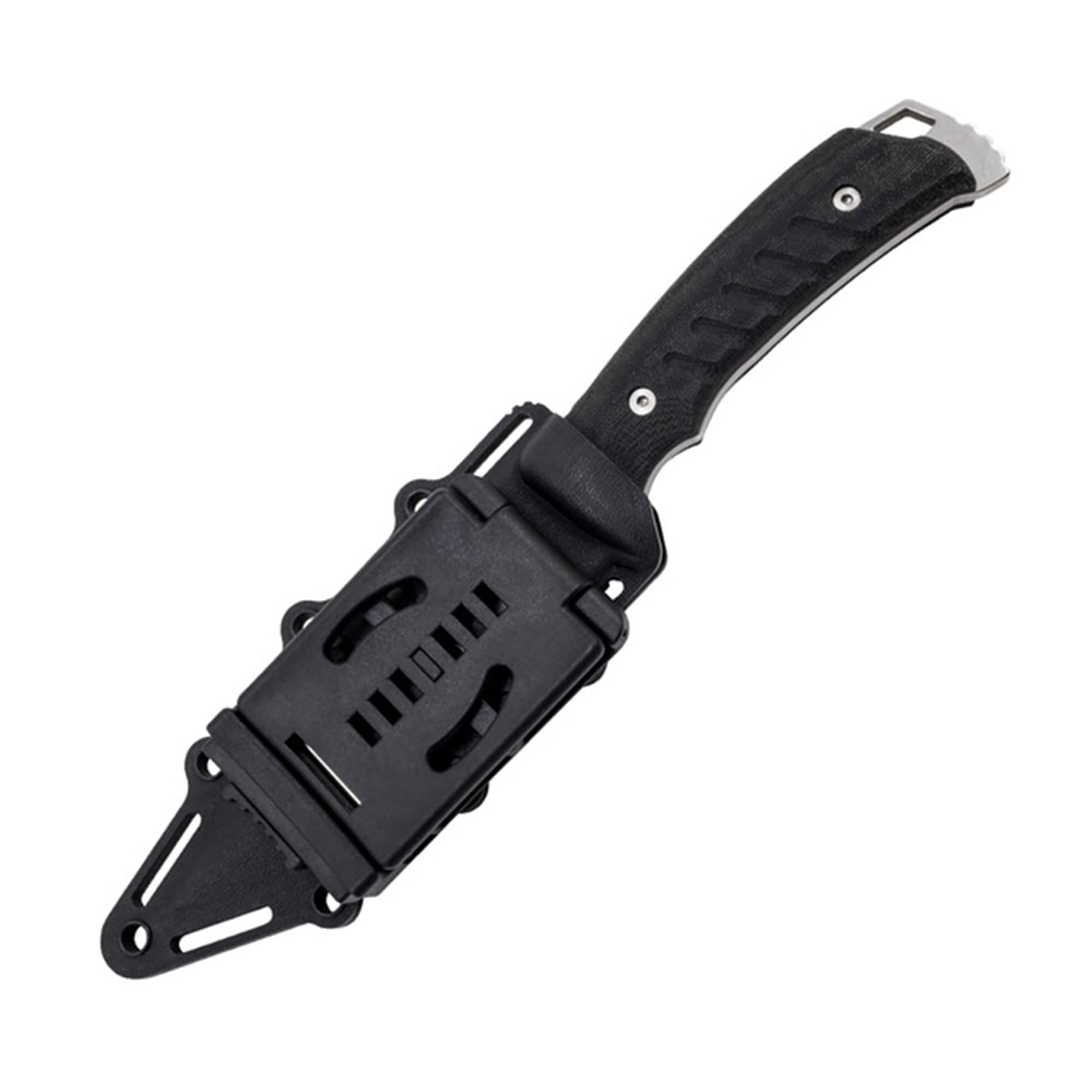 SOG Fixed Blade Pillar Knife- Full Tang 5 Inch S35VN Steel Survival Blade, w/ Linen Micarta Handle and Kydex Sheath, Made in the USA (UF1001-BX)