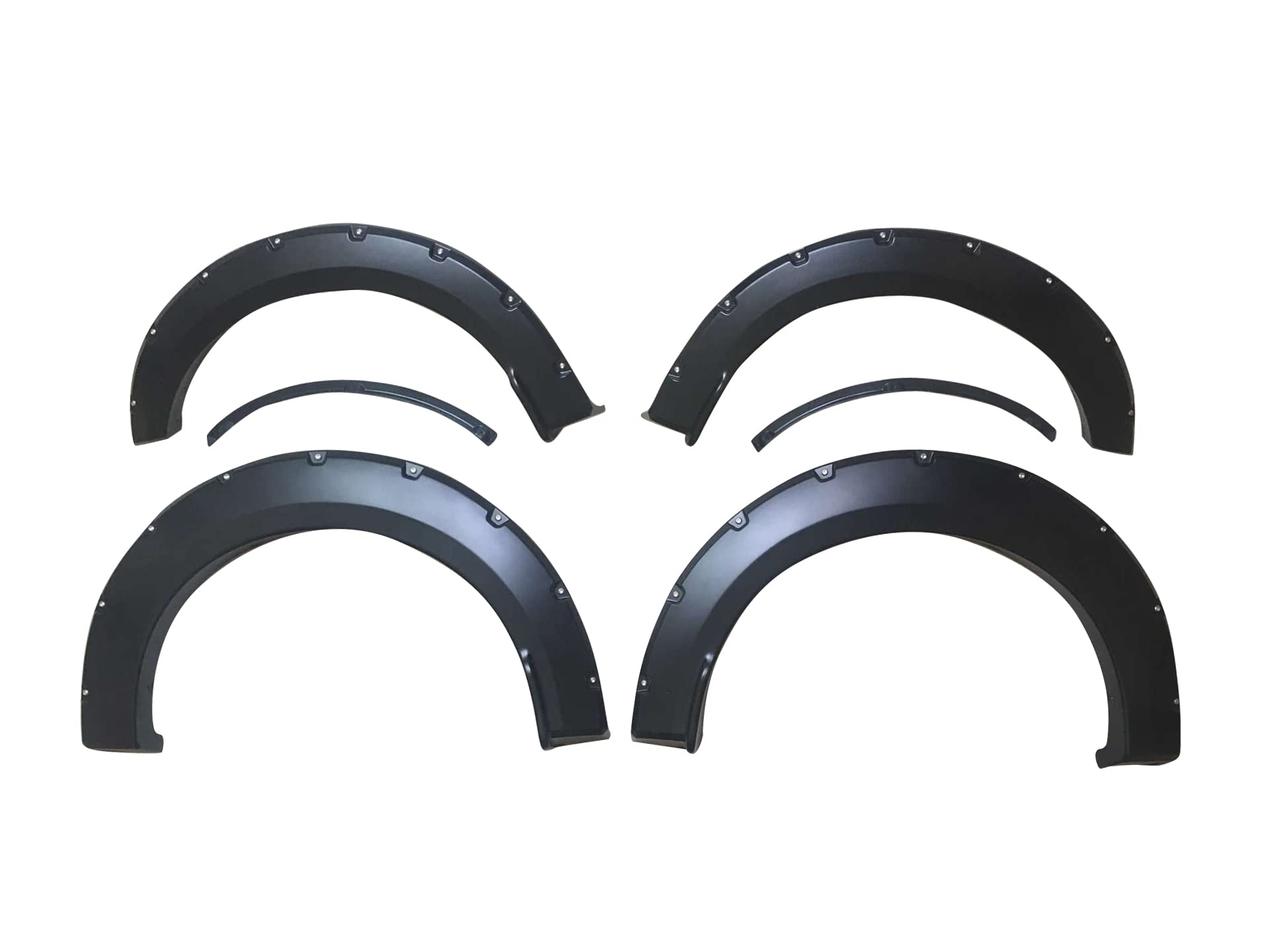 Fender Flares Black Horse Riveted Style Compatible with 2015-2017 Ford F-150-FF-FOF1-SM-PKT