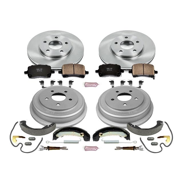 Power Stop KOE15223DK Front and Rear Replacement Brake Kit-OE Brake Drums & Ceramic Brake Pads For Chevrolet HHR 2008 [Model Specific]