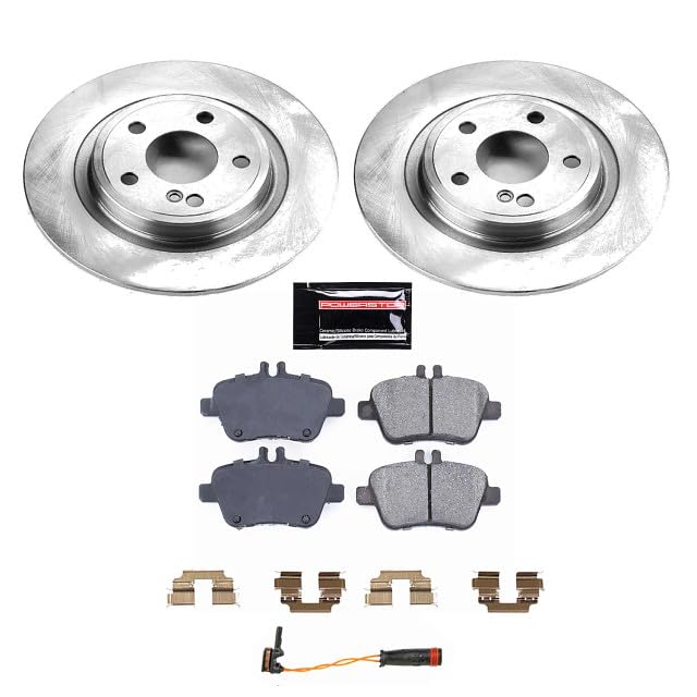 Power Stop KOE6895 Rear Replacement Brake Kit-OE Brake Rotors & Ceramic Brake Pads For Mercedes-Benz SLK350 2012-2016 [Model Specific]