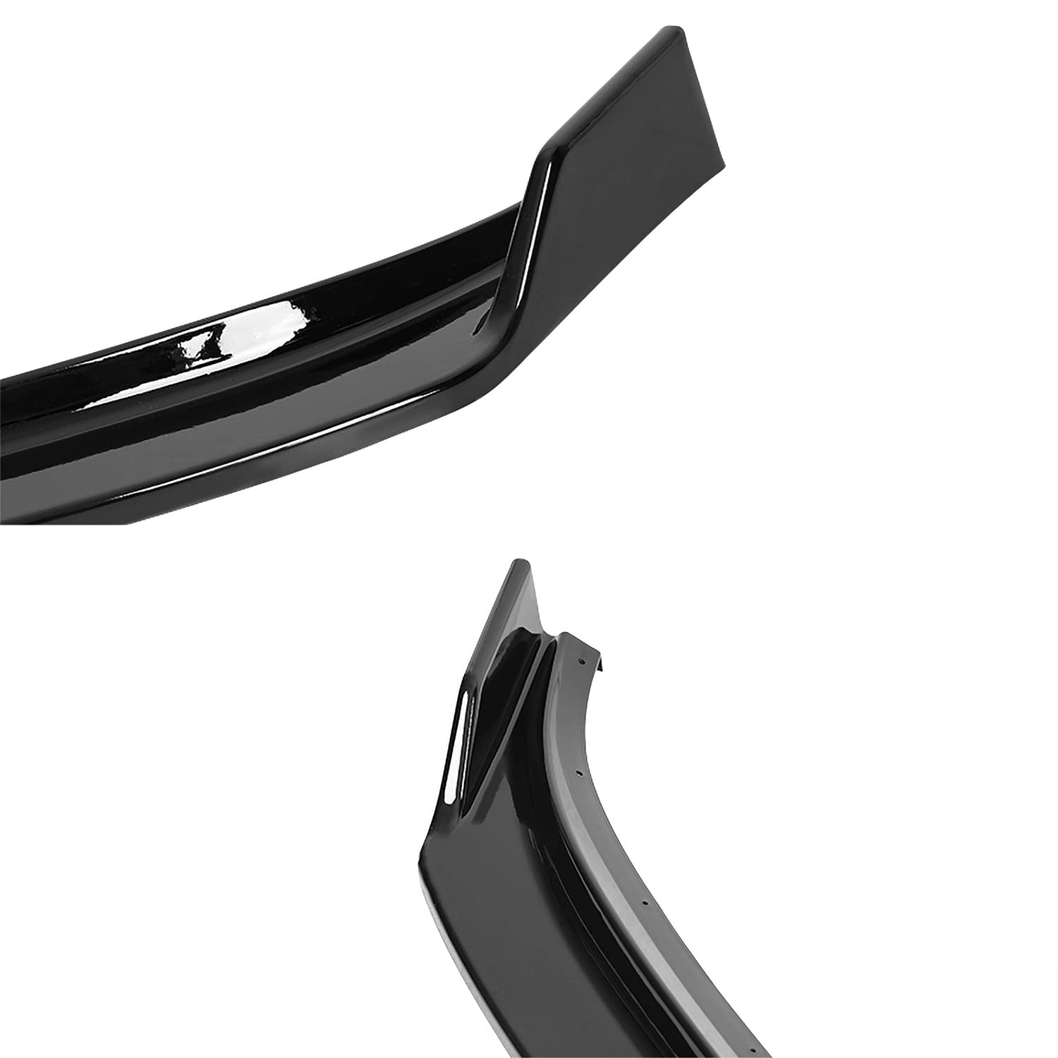 Glossy Black SPEC-D TUNING Front Bumper Lip Spoiler Splitter Body Kit 3PC Compatible with 2014-2018 Mazda 3