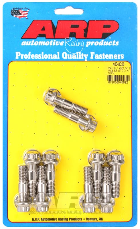 Broached ARP 400-8028 Kit stud (M10 X 1.25/1.50 X 48mm broached stud 10pcs)