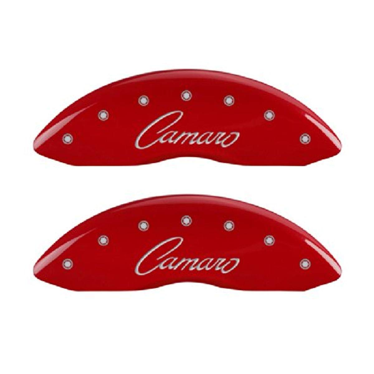 Caliper Covers MGP 14033SCCSRD with Red Powder Coat Finish, (Set of 4)