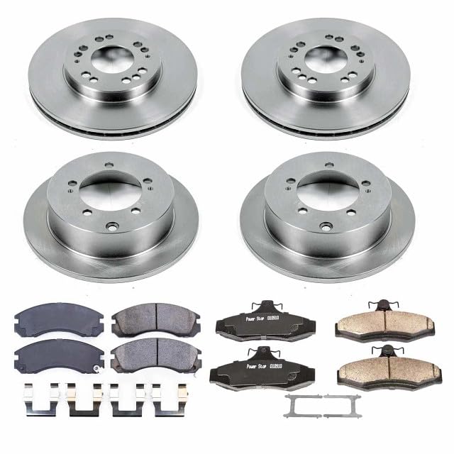 Power Stop Autospecialty KOE4396 Front and Rear Replacement Brake Kit-OE Brake Rotors & Ceramic Brake Pads For Mitsubishi Diamante 1997-2004 [Model Specific]