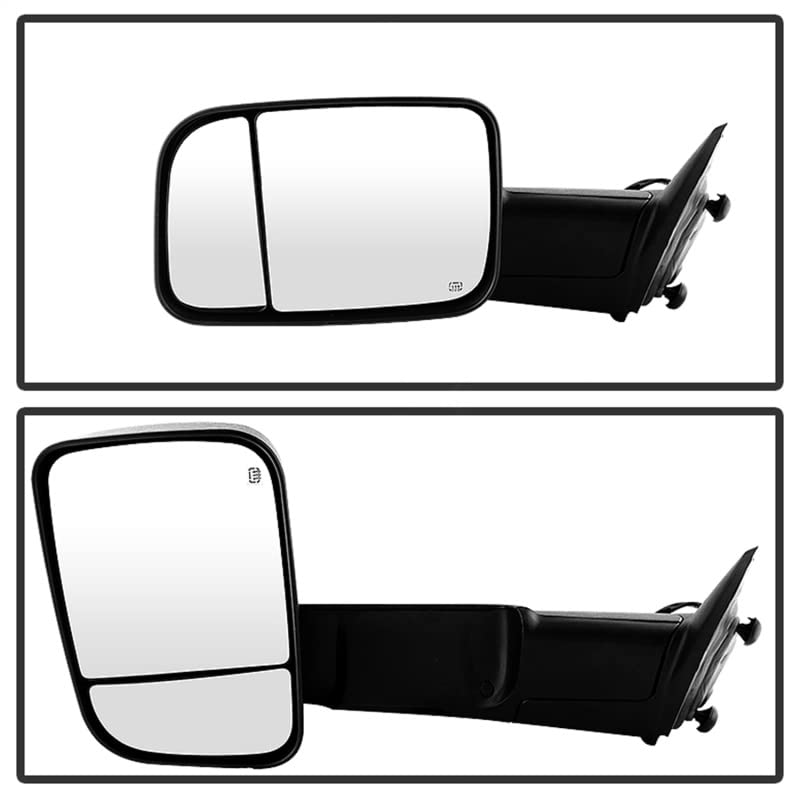 MIR-DRAM09S-PWH-L Xtune Mirror (Dodge Ram 1500 09-12 Manual Extendable - Power Heated Adjust with LED Signal Black Housing - Left Fit: Ram 2500/3500 10-12)