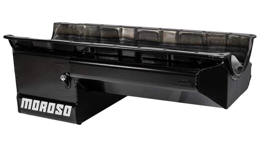 Moroso Steel Drag Race 21050 Oil Pan, Fits Big Block Chevy Gen V/VI Engines, Wet Sump, 8" Depth