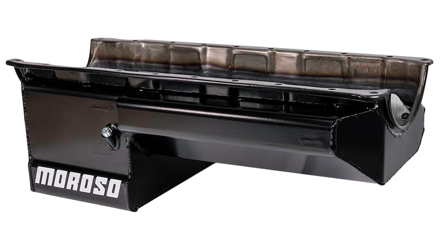 Moroso Steel Drag Race 21050 Oil Pan, Fits Big Block Chevy Gen V/VI Engines, Wet Sump, 8" Depth