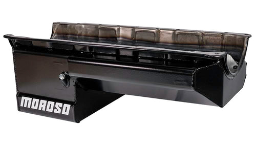 Moroso Steel Drag Race 21050 Oil Pan, Fits Big Block Chevy Gen V/VI Engines, Wet Sump, 8" Depth