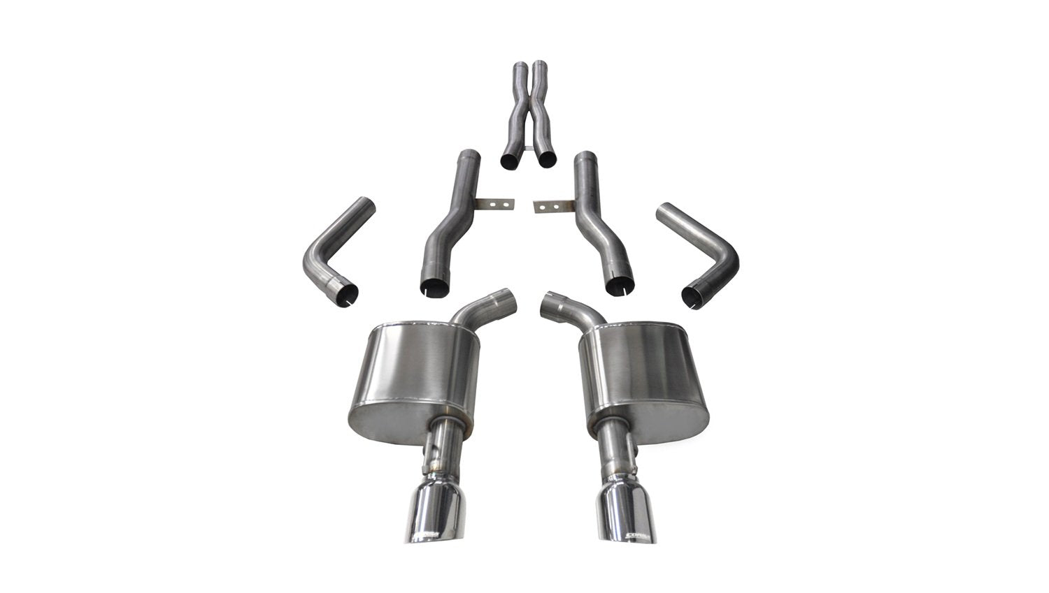 Corsa Cat Back Exhaust 14996 (W/4.5" Tips Dodge Challenger R/T Scat Pack 6.4L V8, Extreme)