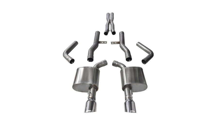 Corsa Cat Back Exhaust 14996 (W/4.5" Tips Dodge Challenger R/T Scat Pack 6.4L V8, Extreme)