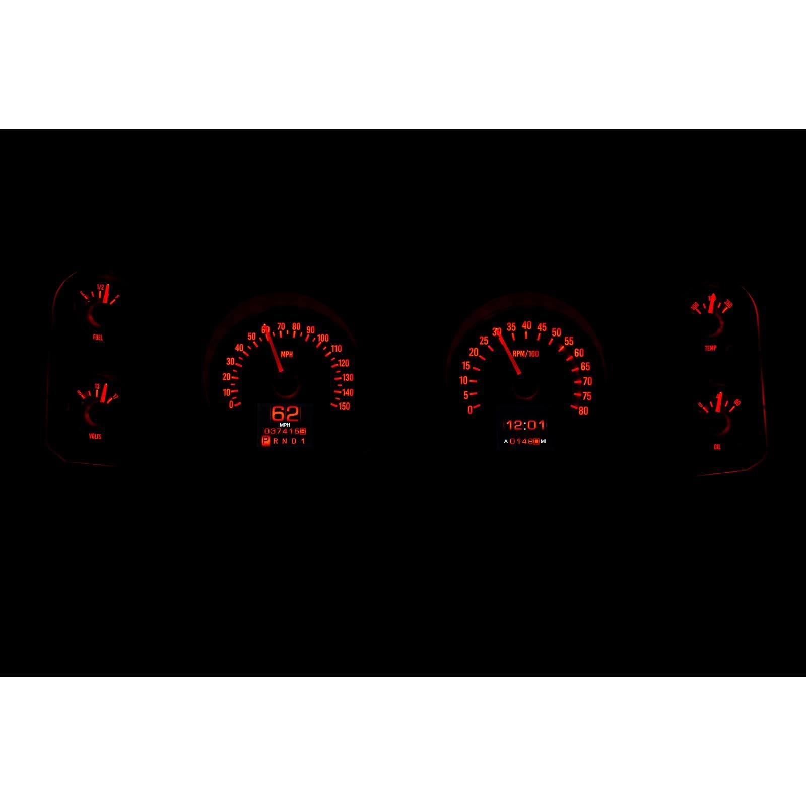 Dakota Digital Compatible RTX-70C-CAM-X with 1970-78 Chevy Camaro Retrotech Gauge Instrument System