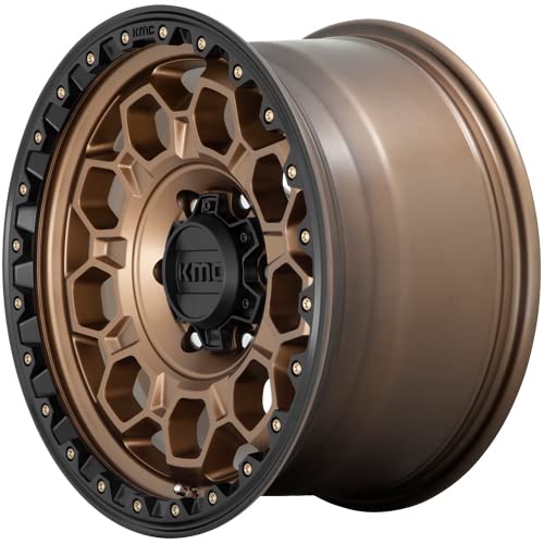 KMC Wheels Matte Bronze KM545 with Black Lip Wheel Aluminum (17 x 9. inches /6 x 135 mm, 18 mm Offset)