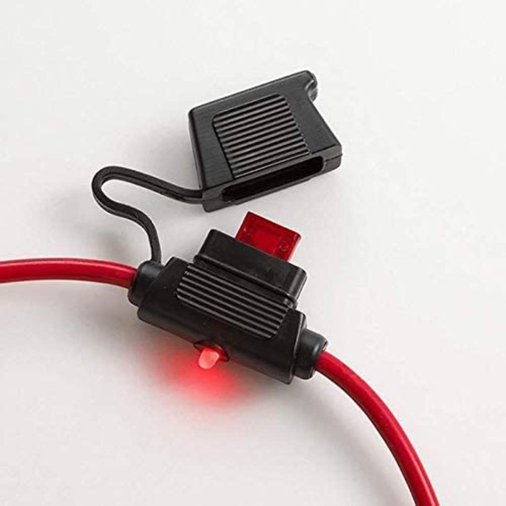In-line Fuse Holder Installbay With Indicating LEDs - Mini Fuses (LPM-04B-I-12R)