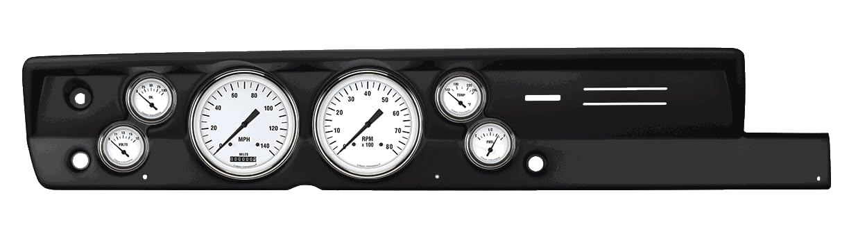 Classic Instruments White Hot CDPB67WH51BL Direct Fit 6 Gauge Set Compatible with 1967-1969 Barracuda
