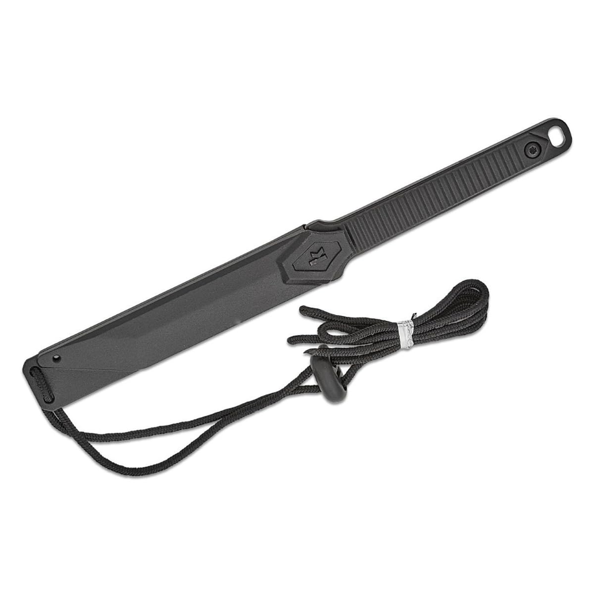 Dune Kershaw Full Tang Neck Knife (4008X) Compact 3.8 3Cr13 Stainless Steel Fixed Blade with Black-Oxide Finish, Textured Injection Molded Handle, Secure Molded Sheath and Lanyard, 2.5 oz.