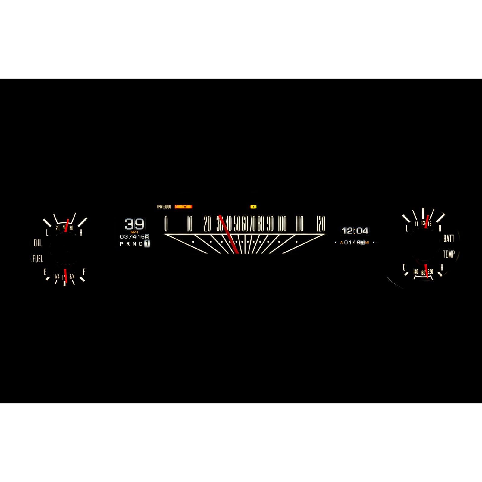 Dakota Digital RTX-64F-FAL-X Gauge Instrument System Retrotech Compatible with 1964-65 Ford Falcon, Ranchero and Mustang