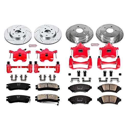 Power Stop Z23 Evolution Sport KC5564 1-Click Brake Kit with Powder Coated Calipers (Brake Pads, Drilled/Slotted Rotors)