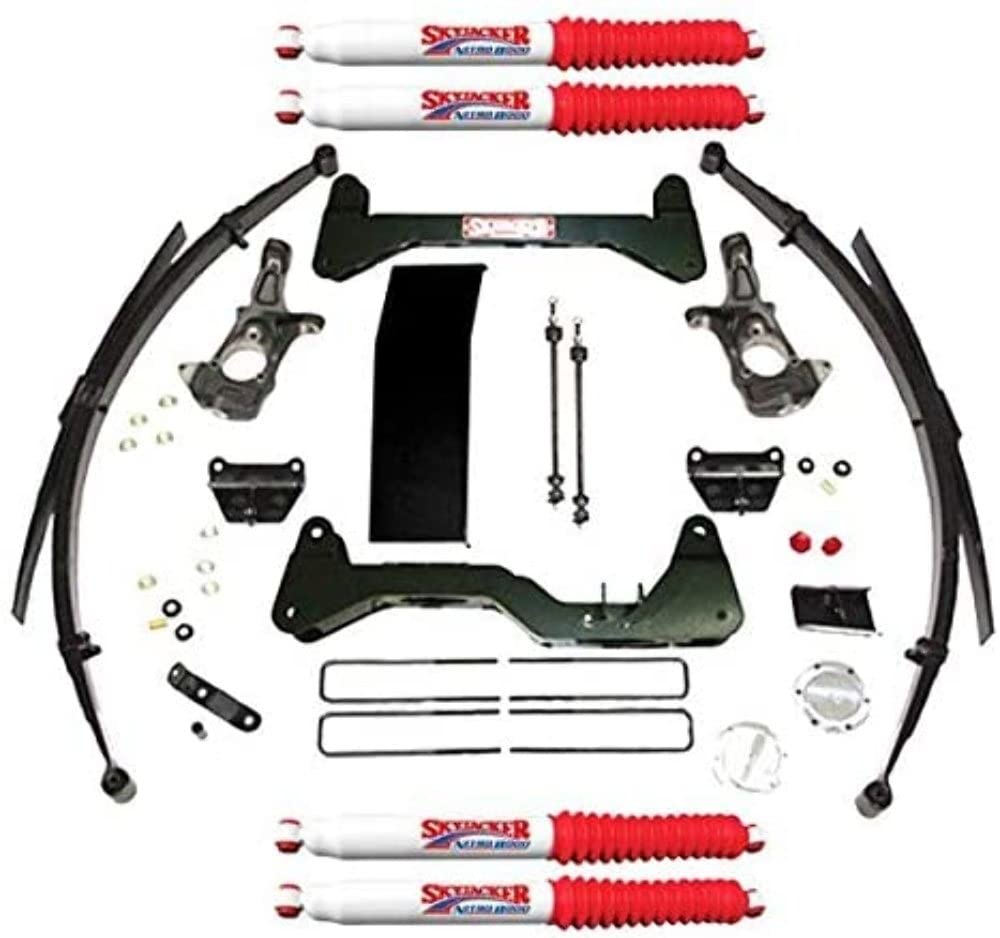 Suspension Lift Kit Skyjacker C9661KS-NSP-N w/Shock Nitro Shocks 6 in. Lift Incl. New Rear Replacement Leaf Springs No Skid Plate