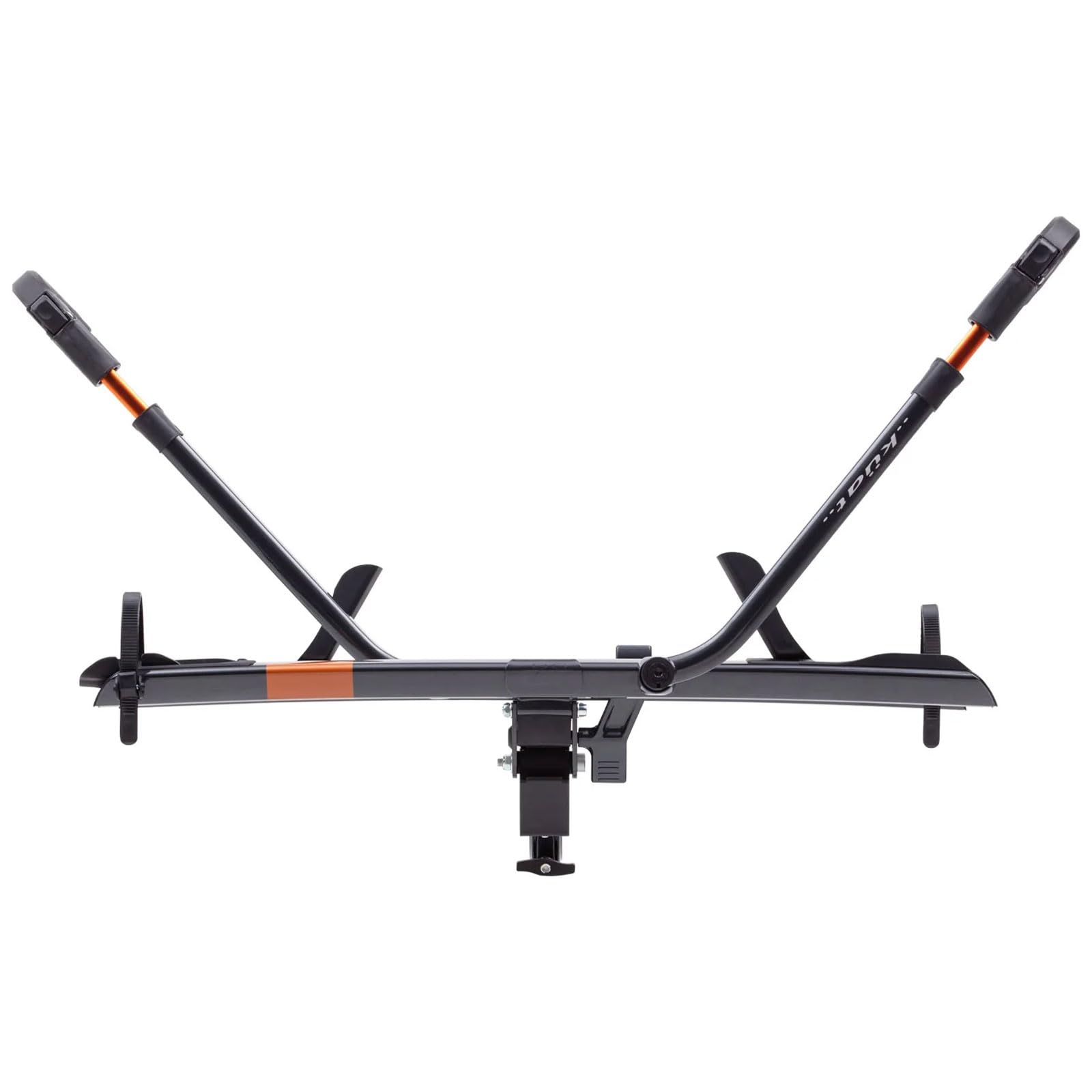 KUAT 2.0 Sherpa Durable Lightweight Aluminum Compact 2 Bike Transporting Hitch Rack with Cable Lock & Foldable Tire Cradles | Capacity - 40 Lbs per Tray, Gray Metallic & Orange Anodize, 1.25"