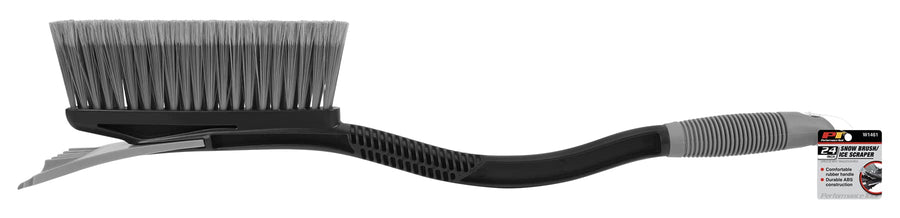 W1461 Performance Tool Ice Scraper/Snow Brush Tool - Dual-Function Winter Accessory for Easy Removal of Ice and Snow from Car Windshields and Roofs
