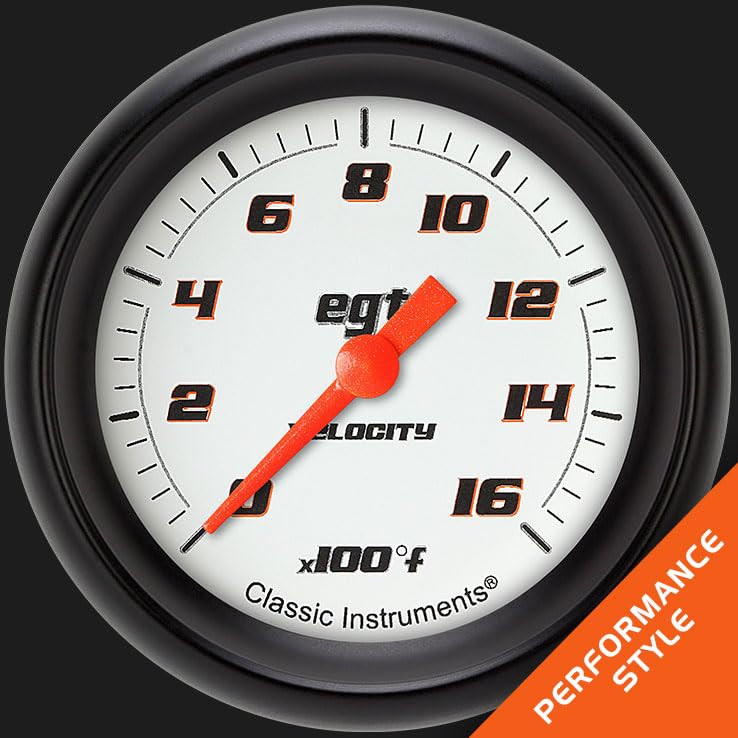 Velocity White Classic Instruments VS398WBPF 2 5/8" Pyrometer Full Sweep