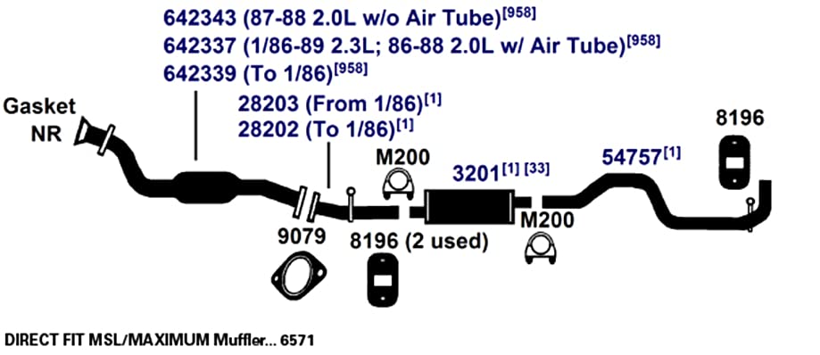 Exhaust Muffler AP Exhaust Products 6571