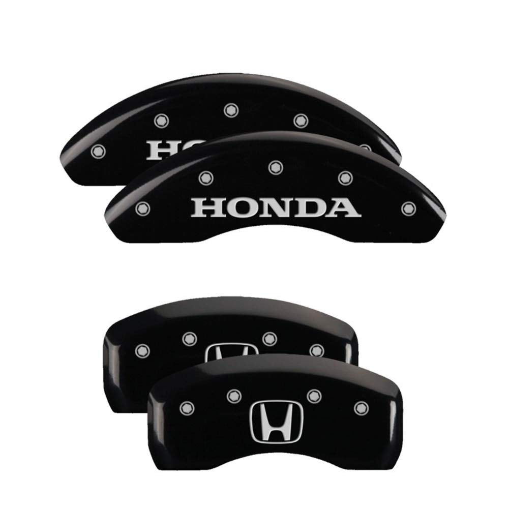 Honda/H Logo MGP Caliper Covers Black Powder Coat Finish, Silver Characters, Set of 4 20221SHOHBK