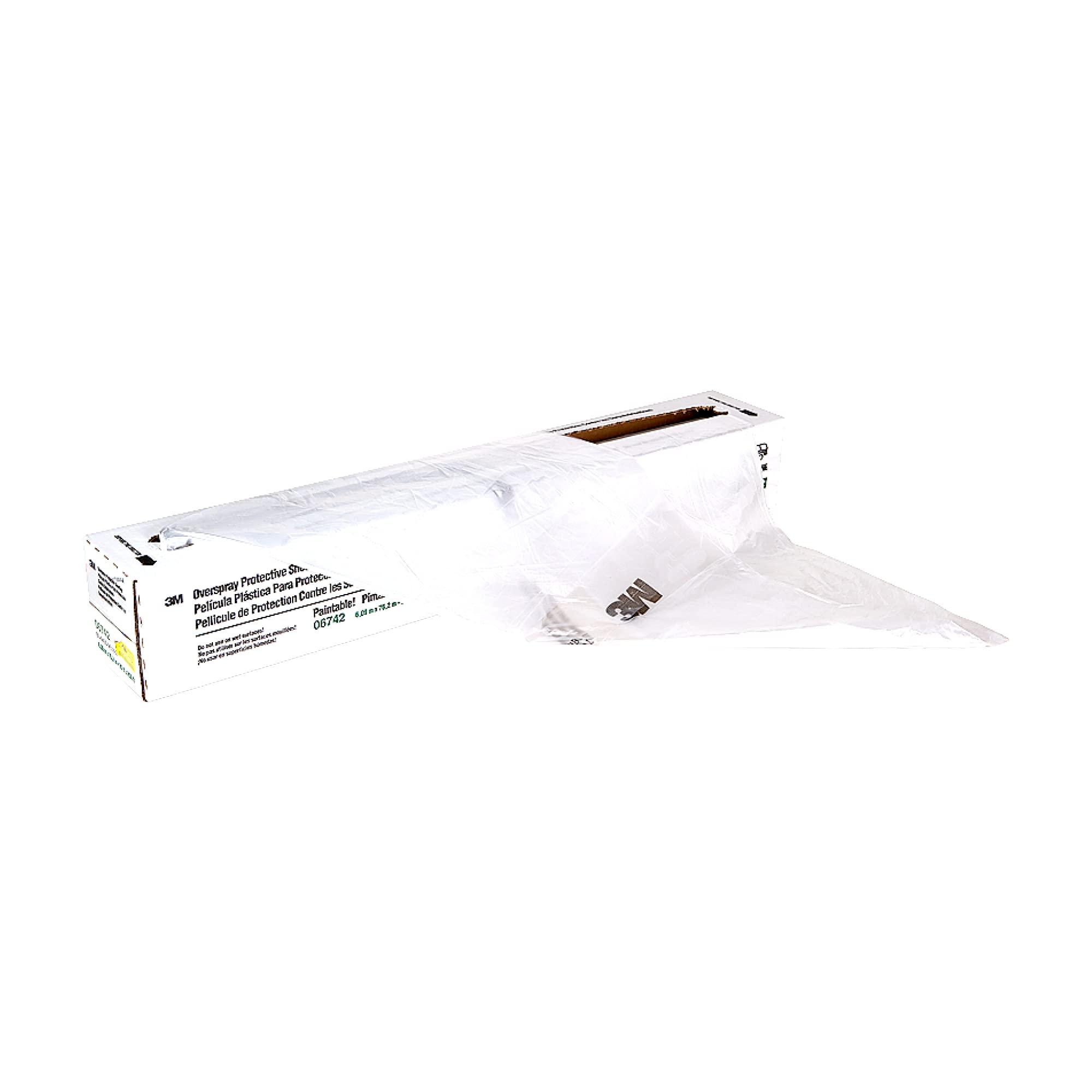 3M Protective Sheeting Overspray 06742, Translucent, Paintable, High Density, Tear Resistant, 20 ft x 250 ft