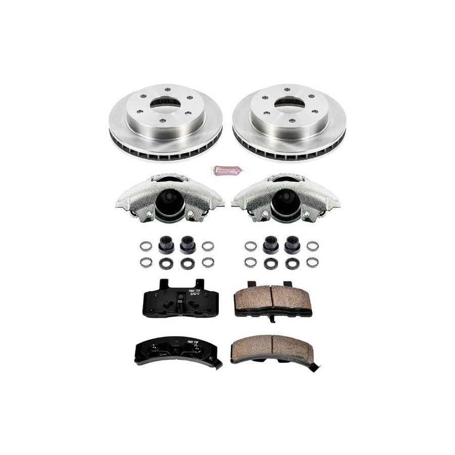 Power Stop Brake Kit For Chevy K1500 Tahoe Yukon 4WD 4X4 6Lug Autospecialty Replacement Brake Kit with Calipers KCOE1970
