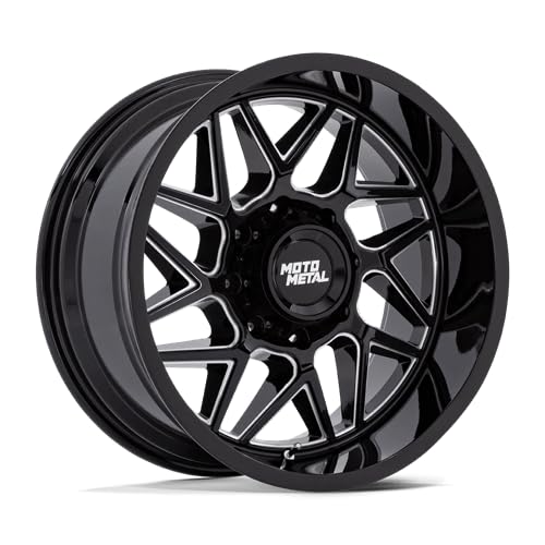 20X9 Moto Metal 8X6.5 5.79 20mm GLOSS BLACK MILLED - MO812BE20908020
