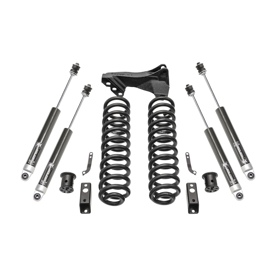 2.5'' Coil Spring Front Lift Kit ReadyLIFT 46-27290 with Falcon 1.1 Monotube Front and Rear Shocks and Front Track Bar Bracket For Ford F250/F350 Diesel 4WD