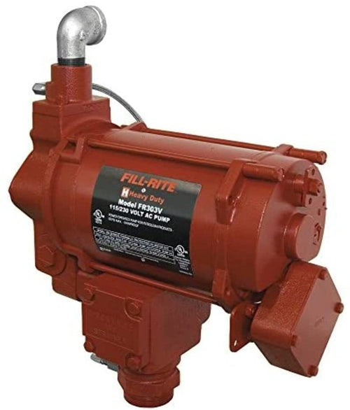 115/230V AC Fill-Rite FR303V Pump for use with AST Remote Dispensers, Recommended for Gas - 1/2 HP