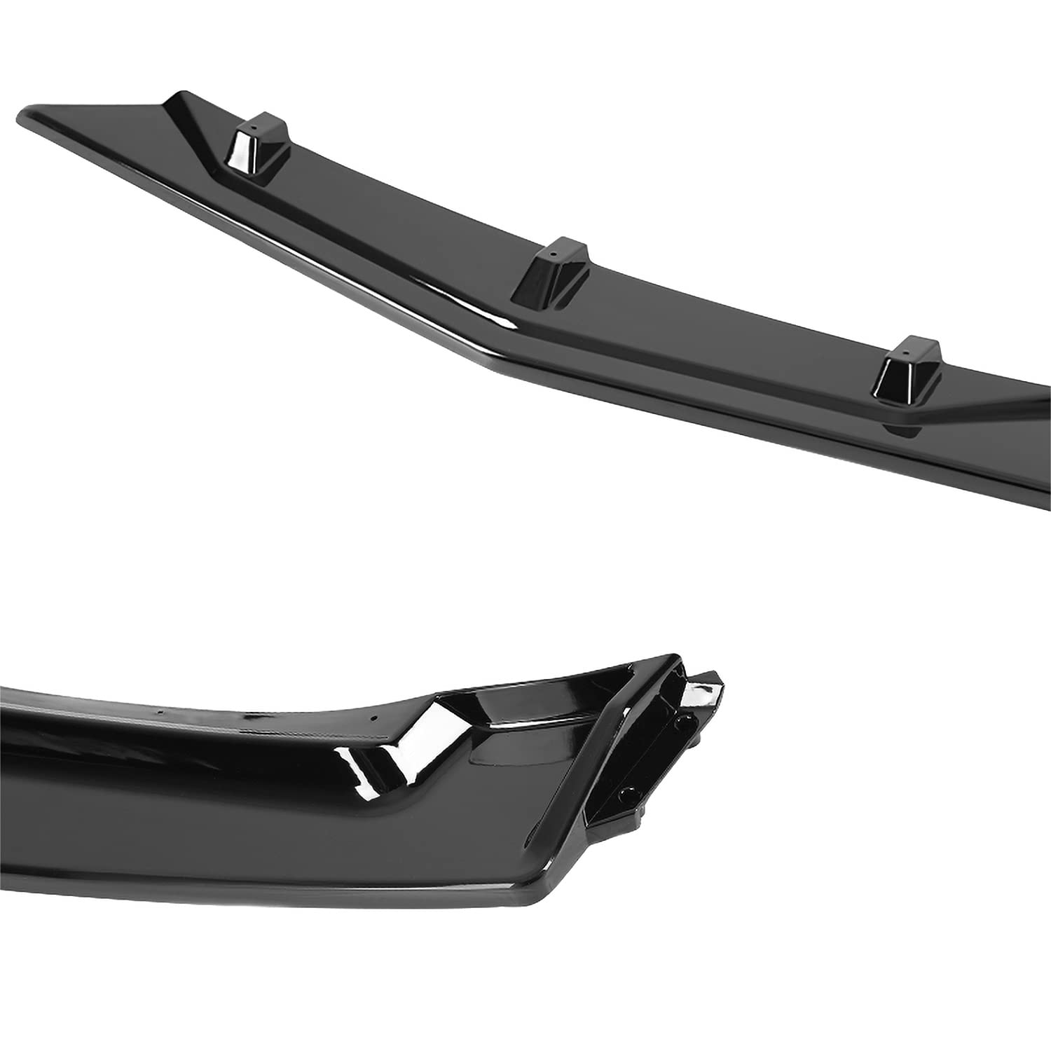 Glossy Black SPEC-D TUNING Front Bumper Lip Spoiler Splitter Body Kit 3PC Compatible with 2014-2018 Mazda 3