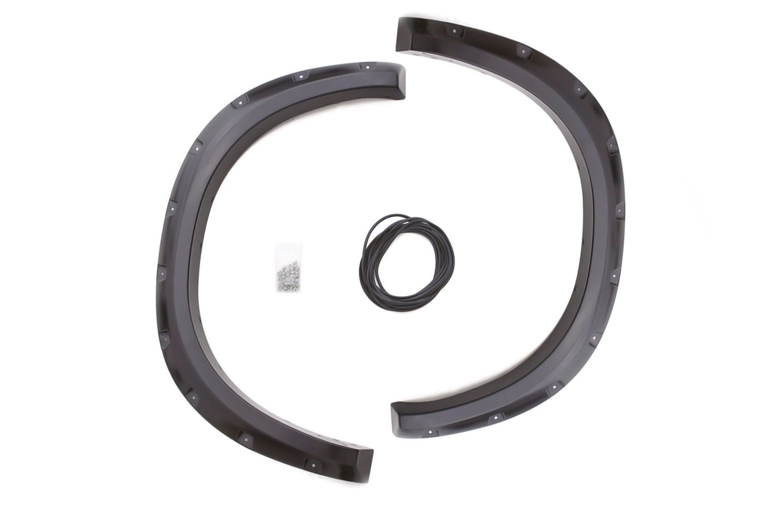 Lund Elite Series RX202SB Black Rivet Style Standard Rear Fender Flare - 2 Piece