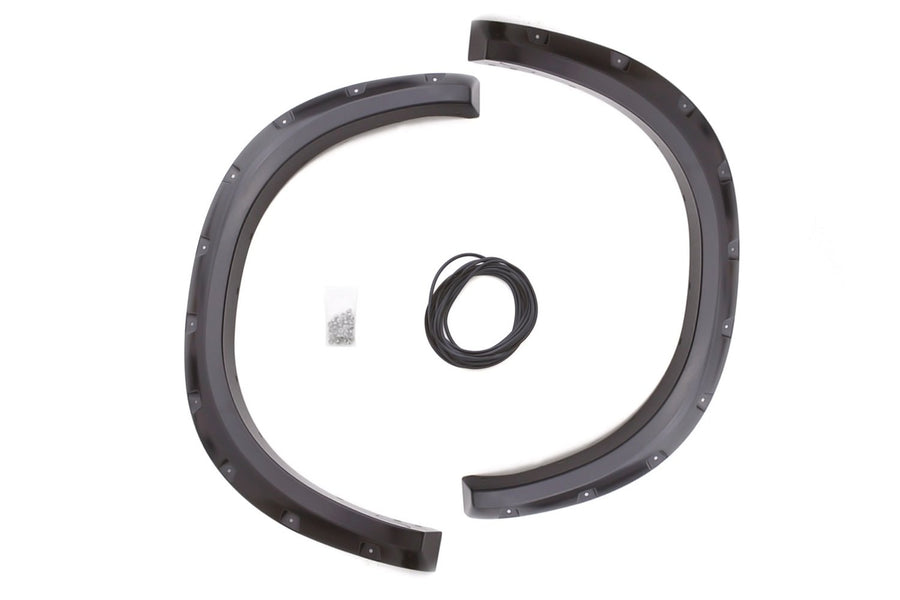 Lund Elite Series RX204SB Black Rivet Style Standard Rear Fender Flare - 2 Piece